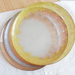 Design moderno di alta qualità argento oro trasparente <span class=keywords><strong>vetro</strong></span> piastre di 33cm di <span class=keywords><strong>dimensioni</strong></span> per matrimoni e feste ordine minimo 100 pezzi - Product Image 1
