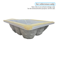 Coque semi-finie en acrylique pour spa extérieur, insert de bain à remous chauffé au bois avec renfort en FRP, coque de jacuzzi extérieur