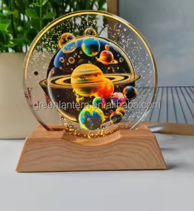 UV Custom Animal Pattern Acrylic LED Night <strong>Light</strong>, Hand Carved Wooden Base USB Kids Lamp, Personalized Gift for Children Bedroom - Product Image 4