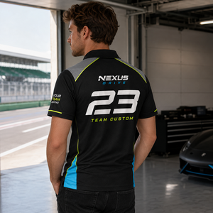 Camiseta de Equipo Personalizada ODM, Sublimación Completa, Uniforme de Carreras de Motorsport, Manga Corta, Logotipo del Patrocinador - Product Image 4