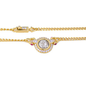 Nueva llegada Vintage personalidad moda chapado en oro cubano enlace collar clavícula cadena retrato colgante collar <span class=keywords><strong>mujer</strong></span> joyería - Product Image 6