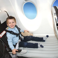 Cama de avión inflable para niños pequeños, colchón de cama de viaje para bebés con cinturón de seguridad para tren, autobús, Coche