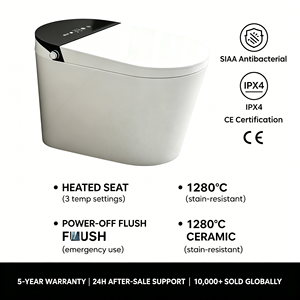 Set <span class=keywords><strong>Sanitario</strong></span> Intelligente con WC in Ceramica da Pavimento, Toilette Automatica Smart con Bidet - Product Image 6