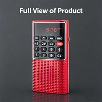 LCJ L-328 Radio portable mini, lecteur de Coran, enregistreur vocal, radio FM rechargeable, écran LCD, haut-parleur intégré, sortie 100-300W