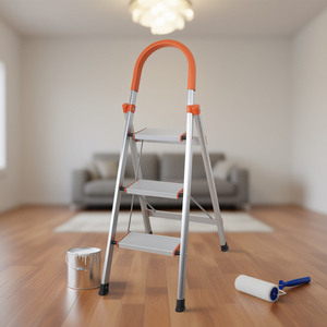 Escalera Plegable de Aluminio de 3 Peldaños, Capacidad de 330 Libras, Plataforma Antideslizante, Uso Doméstico - Product Image 2