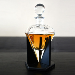 Luxury Set 8 Crystal Whiskey <strong>Decanters</strong> 750ml High Eco-Friendly Elegant <strong>Cut</strong> <strong>Glass</strong> Bottles for Bourbon Scotch Home Bar Decor - Product Image 2