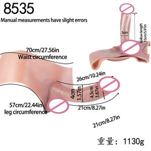 Wearable Hollow <b>Dildo</b> Male Penis Sleeve Enhance <b>Pants</b> 8.66 Inch Long Male Penis Enlarger Sheath Elastic Harness for Transgender - Product Image 6