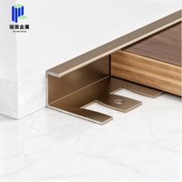 Profilé de transition en aluminium en forme de T pour carrelage, sol et joints de pierre – Finition métallique décorative