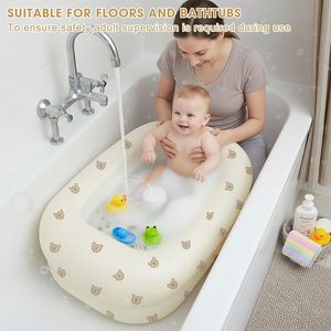 Baignoire gonflable pour bébé, pliable, portable, imprimé ours, pour nourrissons et jeunes enfants - Product Image 2