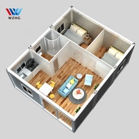 Cabine préfabriquée en acier flottante sur fondation, 25 m2, maisons portables, petite maison mobile, maison mobile unique