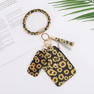 Bolsa de dinero a la moda para mujer, cartera, tarjetero, bolso de lápiz labial, llavero, muñequera de cuero Pu, llavero con borlas para tarjeta de crédito, monedero - Product Image 3