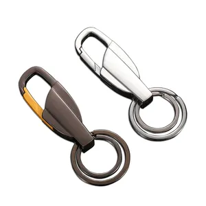 Tùy Chỉnh Màu Đen Carabiner Keychain Với Mạnh Mẽ Snap Móc Đôi Vòng Chìa Khóa Quà Tặng Doanh Nghiệp Với Biểu Tượng Tùy Chỉnh Ánh Sáng Keychain