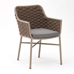 Meubles <span class=keywords><strong>de</strong></span> <span class=keywords><strong>restaurant</strong></span> en plein air <span class=keywords><strong>de</strong></span> haute qualité vente en gros café café <span class=keywords><strong>terrasse</strong></span> <span class=keywords><strong>chaise</strong></span> <span class=keywords><strong>de</strong></span> salle à manger en corde avec coussin - Product Image 1