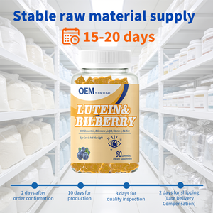 Vitaminas para el Cuidado de los Ojos OEM, Complejo de Arándanos, Betacaroteno, Luteína, Zeaxantina, Gomitas, MOQ Flexible, Plazo de Entrega Rápido, Certificado cGMP COA - Product Image 3