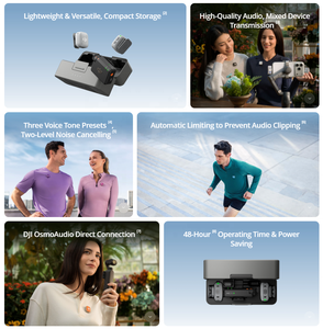 ไมโครโฟนไร้สาย DJI Mic Mini (2 TX + 1 RX + กล่องชาร์จ) ใช้งานร่วมกับ <span class=keywords><strong>iPhone</strong></span> Android กล้อง ถ่ายวิดีโอได้ 48 ชั่วโมง <span class=keywords><strong>แบ</strong></span><span class=keywords><strong>ต</strong></span>เตอรี่สำหรับ Vlog สัมภาษณ์ ถ่ายทอดสด - Product Image 5