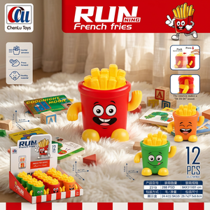 Jeu de puzzle interactif de table en plastique amusant pour enfants de 2 à 4 ans, avec presse à frites et jouet en forme de collation - Product Image 5