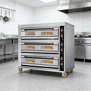 Four à sole électrique grande capacité Unitech 90D en acier inoxydable 201 avec écran LED pour la cuisson commerciale (biscuits, gâteaux, pain, pizza) - Product Image 3