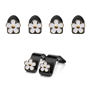 Ganchos para reposacabezas de coche Zou Juhua, diseño de flor rosa, gancho de plástico con cierre a presión para almacenamiento en el asiento trasero, organización y uso decorativo - Product Image 2