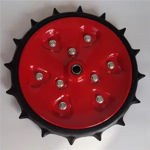 High Quality Steel Rim Dentulous Rubber Tire Agricultural Planter Seeder Seal Ditch Wheel 325x44mm