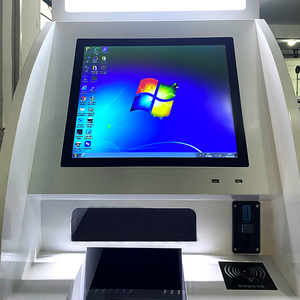 Yeni tasarım kapasitif dokunmatik ekran kart okuyucu QR kod tarayıcı bilet baskı Self servis Kiosk çift ekran ATM makinesi - Product Image 6
