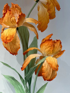 L-091 Fleur d'<span class=keywords><strong>iris</strong></span> artificielle géante sophistiquée, grande <span class=keywords><strong>iris</strong></span> en papier pour toile de fond de mariage, décoration d'événements, sur pied - Product Image 5