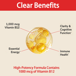 Cápsulas de Vitamina B12 1000mcg OEM ODM, Apoya el Metabolismo Energético y la Salud del Sistema Nervioso, Suplemento Vitamínico para Adultos, 120 Cápsulas - Product Image 6