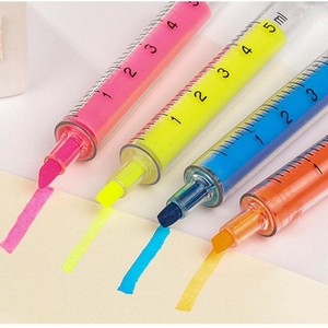 Marcador Fluorescente Promocional en Forma de Jeringa, No Borrable, con Regla y Logotipo Personalizado Multicolor - Product Image 4