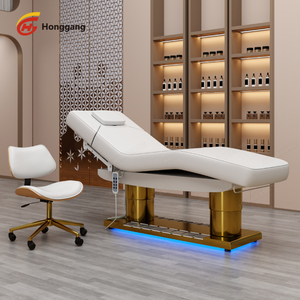 <span class=keywords><strong>Table</strong></span> <span class=keywords><strong>de</strong></span> <span class=keywords><strong>massage</strong></span> électrique plate réglable, stationnaire, professionnelle et très confortable pour esthéticiennes - Product Image 1