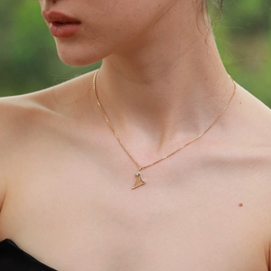 N722-S925 Zilver 18K Verguld Zirkoon Harp Hanger Ketting voor Vrouwen Muziekinstrument Stijl Elegant Ontwerp - Product Image 4