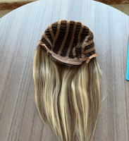 Harga Grosir Tersedia Siap Kirim Wig Mono 12 inci 130% Density 5*6 Base T9A/613 Ukuran Sedang 100% Rambut Manusia Asli
