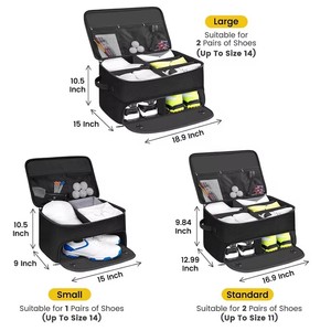 Caja Organizadora Impermeable Grande para Golf, Bolsa para Maletero de Auto para Zapatos, Pelotas, Tees, Ropa, Guantes - Hecha de Poliéster 600D - Product Image 6