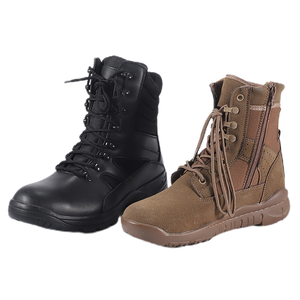 <span class=keywords><strong>Botas</strong></span> tácticas de cuero antipinchazos de tobillo alto con cordones firmes para senderismo escalada - Product Image 4