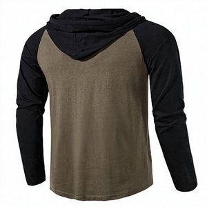 Sweat à capuche oversize brodé en coton épais 100 % écologique pour homme grande taille - Noir Hip Hop - Product Image 3