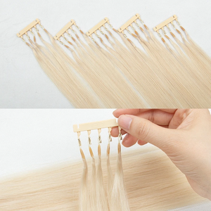 Estensioni per Capelli 6D Biondo 613 di Prima Generazione, 100% Vergini Remy con Cuticole Intatte, 14-24 Pollici, Fornitura Diretta dalla Fabbrica - Product Image 2