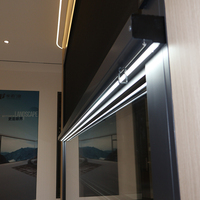 Ventana de Seguridad Eléctrica de Vista Amplia Personalizada, Ventana de Vidrio de Aleación de Aluminio, Ventana Corredera Vertical Residencial con Control Remoto