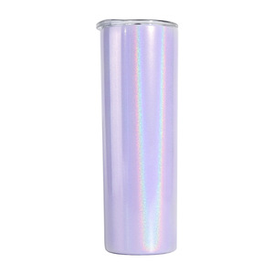 Gobelet isotherme fin en acier inoxydable 20 oz, effet arc-en-ciel scintillant, pour sublimation et impression DIY - Product Image 4