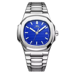 <span class=keywords><strong>Reloj</strong></span> Deportivo <span class=keywords><strong>Cuadrado</strong></span> de Acero Inoxidable de Alta Calidad con Movimiento Automático, Tipo Mecánico, Esfera con Manecillas para Hombre - Product Image 4