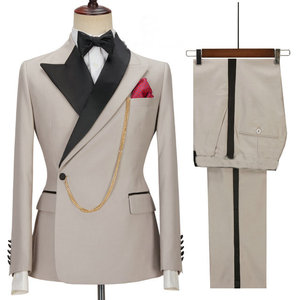 S8594F 2024 Hot Selling Two-Piece Slim Fit Wedding Banquet <b>Suit</b> for Groom Plus Size Men's West <b>Suit</b> - Product Image 4