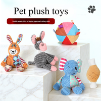 Jouets en peluche personnalisés pour petits chiens et chats - Résistants aux morsures, sonores, design animaux de dessin animé, anti-ennui pour toutes les occasions