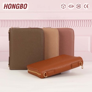 Tốt nhất bán A7 da ngân sách phong bì Zip túi Fly Leaf tùy chỉnh 6 Nhẫn Pebble da chủ tài liệu etsy Ins TK FB - Product Image 1