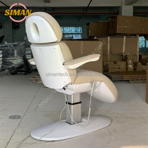 シマンまつげエクステ用モダンホワイトビューティーベッドチェア電動調整式現代風日本製折りたたみ式PVCマッサージテーブルカバー - Product Image 3