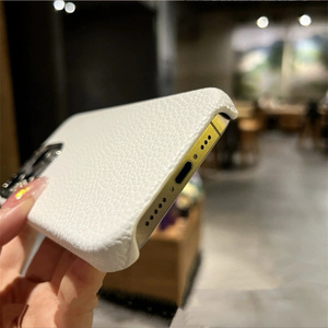 Custodie in pelle Lichee di lusso per <span class=keywords><strong>iPhone</strong></span> 16 <span class=keywords><strong>Pro</strong></span> <span class=keywords><strong>Max</strong></span> 15 14 <span class=keywords><strong>13</strong></span> 12 custodia in metallo argento anello per <span class=keywords><strong>fotocamera</strong></span> rigida <span class=keywords><strong>Cover</strong></span> posteriore per uomo donna - Product Image 6