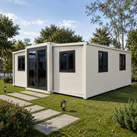 Maison conteneur préfabriquée extensible de 20 pieds à assemblage rapide, 2 chambres, maison modulaire préfabriquée, cabane conteneur de luxe