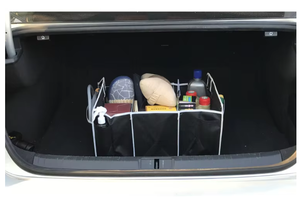 Caja de almacenamiento para maletero de coche, organizador plegable Extra grande con <span class=keywords><strong>3</strong></span> compartimentos, organizador de asiento de coche para el hogar, accesorios para Interior de coche - Product Image 3