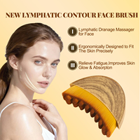 Outil de massage de drainage pour le visage, le menton, le corps, la ligne de la mâchoire, sculpture de haute qualité, brosse faciale lymphatique professionnelle unique avec couvercle