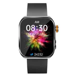 Montre connectée AMOLED carrée de 1,85 pouce, étanche 3 ATM, charge magnétique, boîtier en alliage, bracelet en silicone, écran tactile, unisexe - Product Image 3