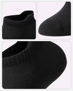 Unisex Custom Logo Cotton Cushioned Low Cut Running <b>Socks</b> for Men with Knitted Logo on Cuff and Bottom Winter Sports - Product Image 5