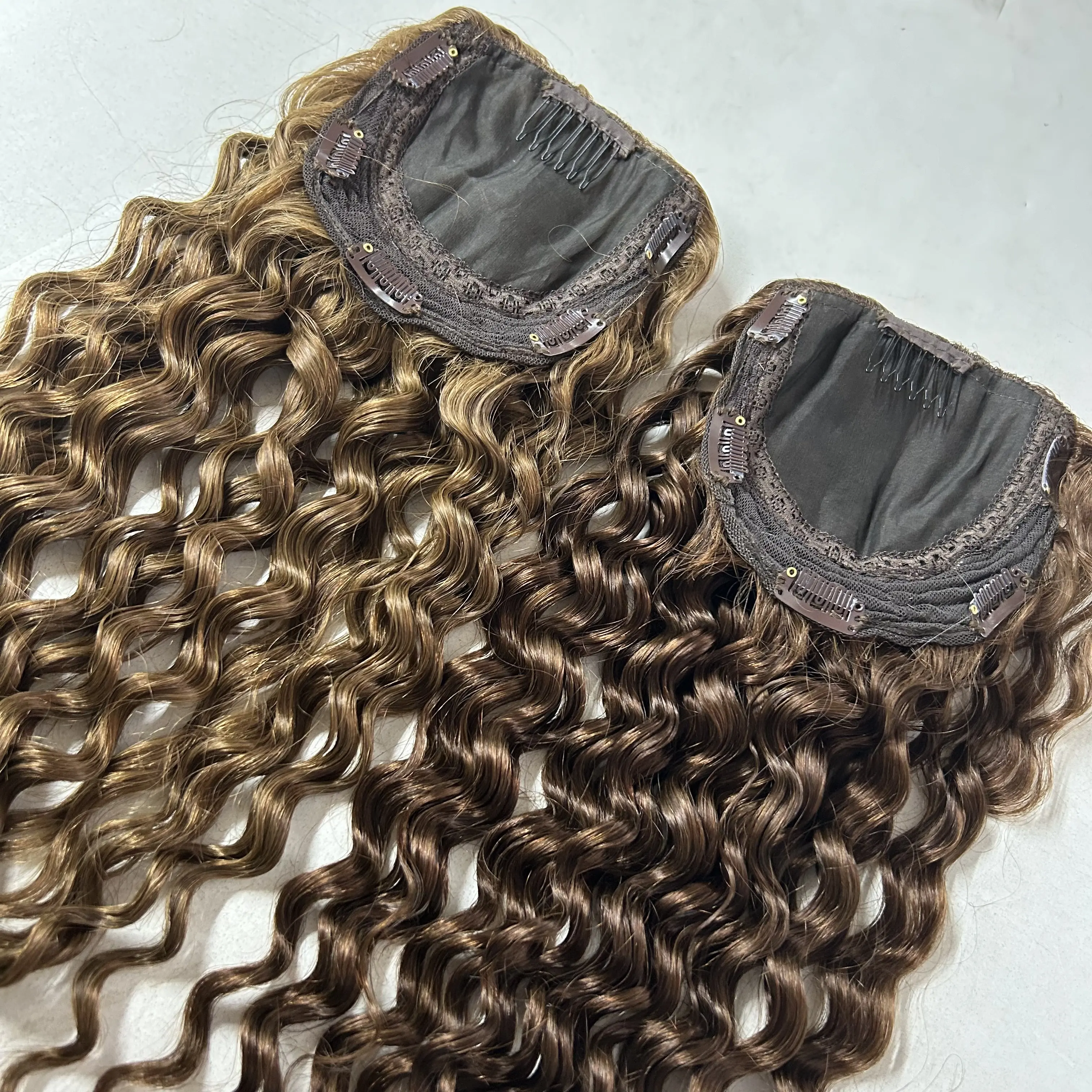 Base de seda 100% europeia popular para mulheres, topper de cabelo virgem judaico desenho duplo