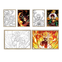 Peinture lumineuse LED personnalisée Demon Slayer, art décoratif sur le thème des paysages, inspiré de l'anime