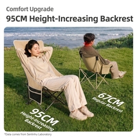 Chaise de camping pliable avec poche latérale, chaise pliable portable pour la plage, la pêche, le pique-nique